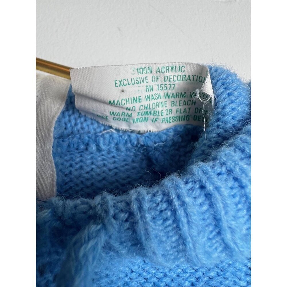 vintage tiny tots blue ski sweater 18 months - Picture 8 of 10